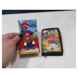 (2) MARIO BROS Wallet & New Mini Figure