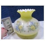 Yellow Glass Flower Vintage Lamp Shade 11"