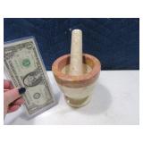 4" Marble Mortar & Pestle Smasher