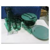 Big SET Green Tupperware Picnic~Camp~Home