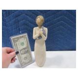 10" WILLOWTREE Woman w/ Flag Figurine HERO