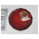 Antique 6" BeaverCity NEB Hunting Dog Plate