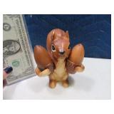 Squirrel "Holding His Nuts" Salt & Pepper SET vtg