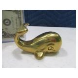 2.5" Brass WHALE Figurine