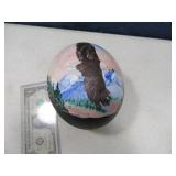 Eagle Handpainted Real Ostrich Egg