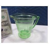 Antique 2cup Green Depression Measuring Cup Emboss