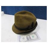Vintage Wool sz7.25 Unique Old Fart Hat SEDUC