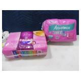 (2) New Packs Womens POISE & Assurance Pads Undrln