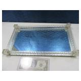 16x9 Glass Dresser Top Mirror Tray Holder