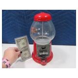12" GlassTop 25cent Gum Machine