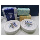 Lot New KLEENEX & Paper Plates