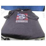 Unworn OBAMA szXL Bling CHANGE T-shirt Inagural
