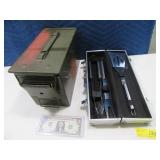 (2) CoorsLight BBQ Set & Classic Metal Ammo Box