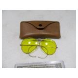 Early BUSHNELL Yellow Shooting Glasses AviatorType