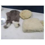 (3) Vintage Fur Hats & Pelt