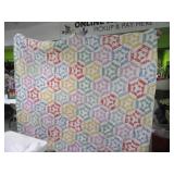 Beautiful Early 89x78 Handsewn Quilt Blanket