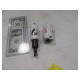 (2) Milwaukee 1" & 1.25" Hole Saw Tools w/ Middle