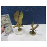 (2) Brass Eagles Figures 4" & 8"