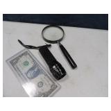 (2) Magnifying Glass & 4" LED Flashlight