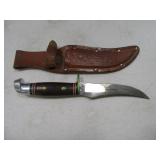 Vintage WESTERN 9" Fixed Blade Knife & Sheath