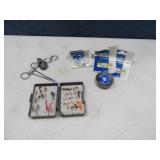 Lot Tiny Flies Fly Fishing + Leaders & Gear