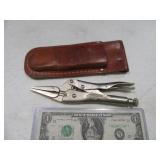 6" Vise Grip Tool w/ Belt Leather Sheath