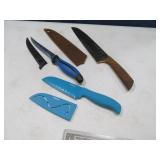 (3) Kitchen & Fish Filet Colored Knives