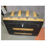 Restored CamelBack 32" Antique Trunk