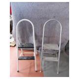 (2) Metal 2step Step Stools