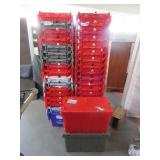 (36) Medium Flip Top Matching Storage Tubs