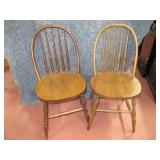 Pair Unique Antique BentWoodType 17" Chairs