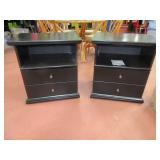 PAIR Modern Black 23" Nigihstand w/ Drawer ASHLEY