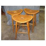 (3) NICE 32" Oak BarType Stools $$$