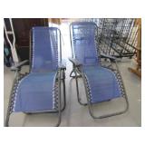 Pair NICE Folding Patio Lounge Chairs