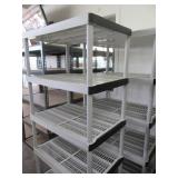 (2) HD 36"24"x72" Poly White Shelving Racks 300lb