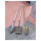 (3) Nice HD Shovels Yard Tools