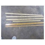 (6) asst Wooden Yard Stick Type Measurers