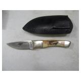 Unused 6" WaterBuffaloHorn Knife w/ Indian Head