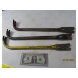 (3) 18" HD CurveEnd CrowBar Demo Tools