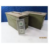 (2) Classic Metal Ammo Boxes