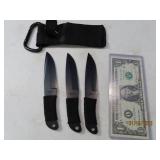 3pc 5" NylonHandle Knife Set in Sleeve