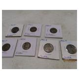 (7) Wartime Silver Nickels