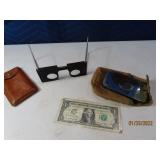 (2) WWII Era Magnifying Glasses & Rescue Mirror