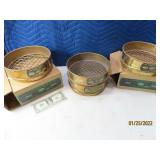 4pc Vintage Brass Sieve Sifting 8" Screen SET $$