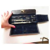 Antique Complete Drafting~CompassType SET case