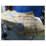 (2) Vintage Burlap Sacks CALIFORNIA Logos