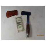 Vintage WESTERN 10" Axe w/ Sheath EXC