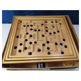 Vtg 13" Wooden Ball TILT Board Game EXC