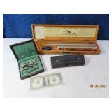 (3) Antique Drafting Type Drawing Instrument Kits