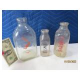 (3) Early Colorado Milk Bottles